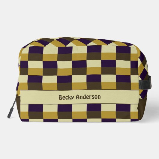 Golden Brown Color Combination Waschbeutel (Rückseite)