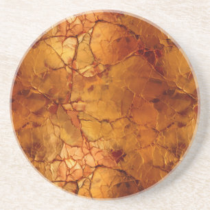 Golden Brown Cracked Textures Getränkeuntersetzer