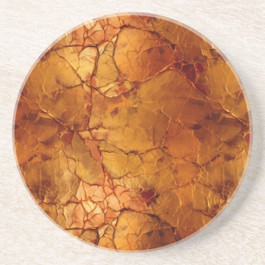 Golden Brown Cracked Textures Getränkeuntersetzer (Vorne)