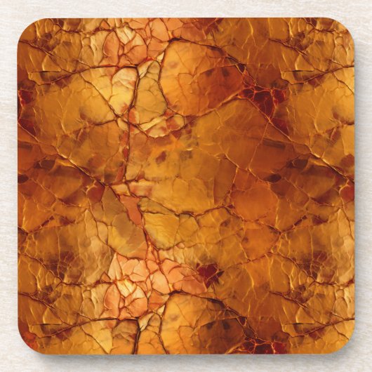 Golden Brown Cracked Textures Getränkeuntersetzer (Vorderseite)