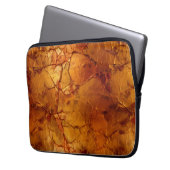 Golden Brown Cracked Textures Laptopschutzhülle (Vorderseite Links)