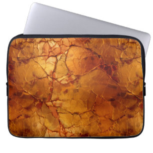 Golden Brown Cracked Textures Laptopschutzhülle