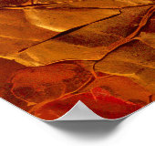 Golden Brown Cracked Textures Poster (Ecke)