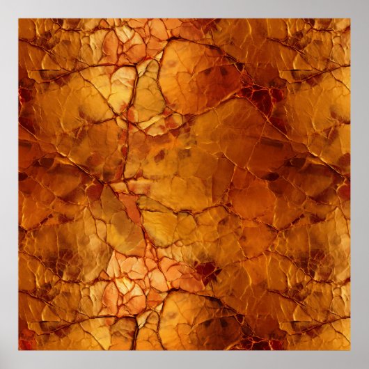 Golden Brown Cracked Textures Poster (Vorne)