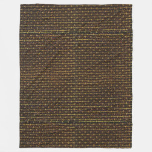 Golden Brown Dekorationsmuster Fleecedecke