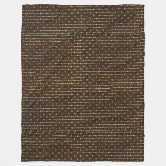 Golden Brown Dekorationsmuster Fleecedecke (Vorderseite)