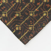 Golden Brown Dekorationsmuster Fleecedecke (Ecke)