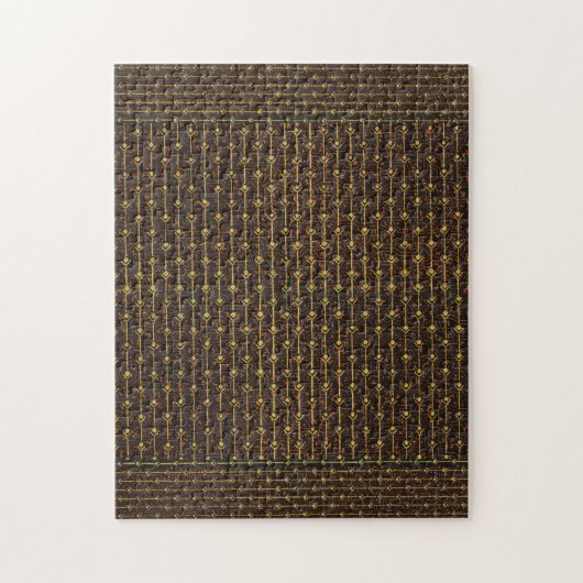 Golden Brown Dekorationsmuster Puzzle (Vertikal)