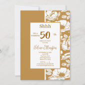 Golden Brown Einladung zum Geburtstag (Vorderseite)