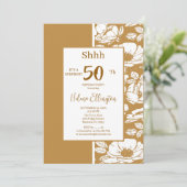 Golden Brown Einladung zum Geburtstag (Stehend Vorderseite)