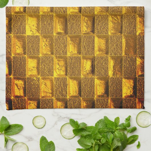 Golden Brown Geschirrtuch (Gefaltet)