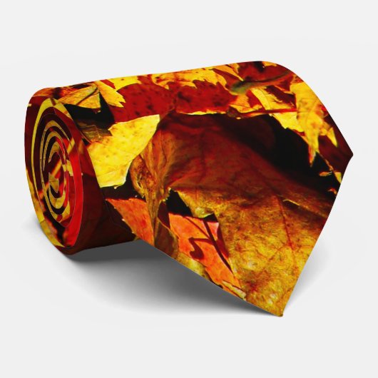 Golden Brown Herbstleaves Krawatte (Gerollt)