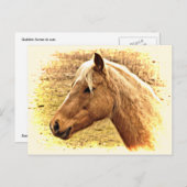 Golden Brown Horn von der Sonne Postkarte (Vorne/Hinten)