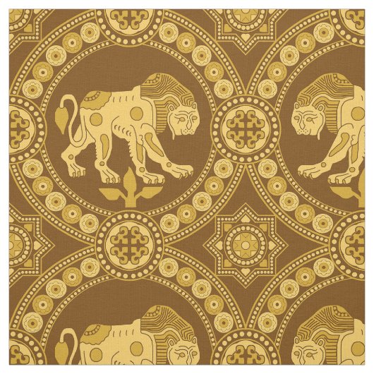 Golden Brown Löwe von St. Julian Stoff (Muster)
