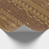 Golden Brown Mandala Geschenkpapier (Ecke)