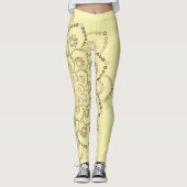 Golden-Brown Mandala Leggings (Vorderseite)