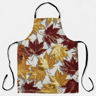 Golden Brown Maple Leaf Muster Schürze