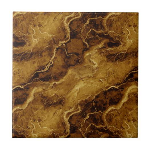Golden Brown Marmor Texture Fliese (Vorderseite)