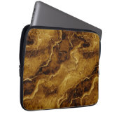 Golden Brown Marmor Texture Laptopschutzhülle (Vorne Rechts)