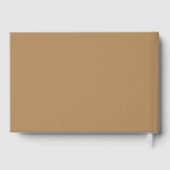 Golden Brown Modern Wedding Foil Gästebuch (Rückseite)