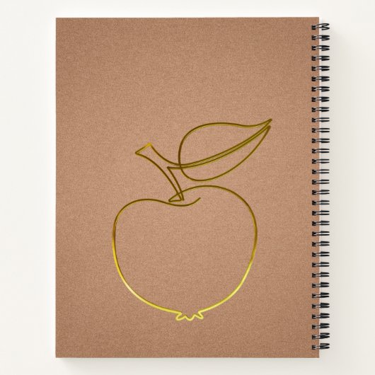 Golden Brown-Muster-Notebook mit eigener Marke Notizblock (Rückseite)