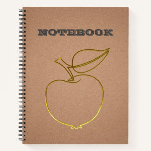 Golden Brown-Muster-Notebook mit eigener Marke Notizblock