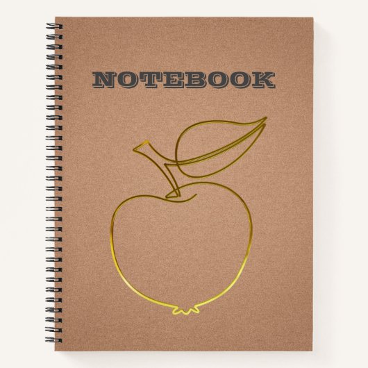 Golden Brown-Muster-Notebook mit eigener Marke Notizblock (Vorderseite)