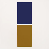 Golden Brown Navy Blauer Farbblock Yogamatte (Vorderseite)