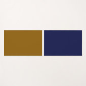 Golden Brown Navy Blauer Farbblock Yogamatte (Vorderseite (Horizontal))