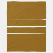 Golden Brown Sleek White Vertikale Racing Streifen Fleecedecke (Vorderseite)