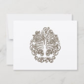 Golden Brown Swirl Tree Wedding Response Card RSVP Karte (Vorderseite)