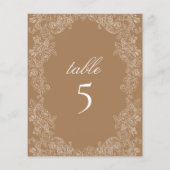 Golden Brown Table Rokoko Botanischer Kraut (Rückseite)