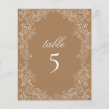 Golden Brown Table Rokoko Botanischer Kraut