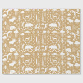 Golden Brown Tan White Forest Animal Trarows Arrow Geschenkpapier (Flach)