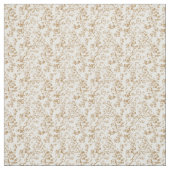 Golden Brown Toile mit Blüten und Blätter Stoff (Muster)