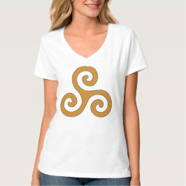 Golden Brown Triskelion Spirals T-Shirt