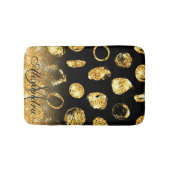 Golden Brush Dots Badematte (Vorderseite)