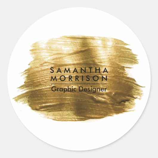 Golden Brush Fox Runder Aufkleber (Vorderseite)