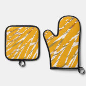 Golden Brush Ofenhandschuh & Topflappen-Set (Vorderseite)