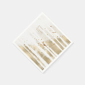 Golden Brush Stroke Stripes Wedding ID655 Serviette (Ecke)
