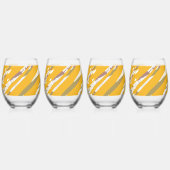 Golden Brush Weinglas Ohne Stiel (Vorderseite)