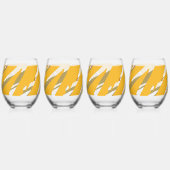 Golden Brush Weinglas Ohne Stiel (Links)