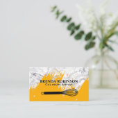 Golden Brushed | Whisk Business Card aus weißem Ma Visitenkarte (Stehend Vorderseite)