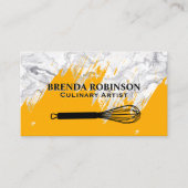 Golden Brushed | Whisk Business Card aus weißem Ma Visitenkarte (Vorderseite)