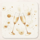 Golden Bubbles Untersetzer (Vorderseite)