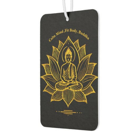 Golden Buddha Amidst Blooming Lotus Blume Autolufterfrischer (Links)