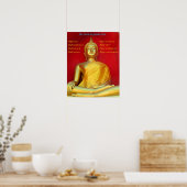 Golden Buddha and Noble Eightfold Path Poster (Küche)