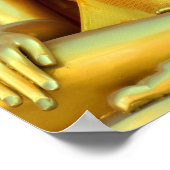 Golden Buddha and Noble Eightfold Path Poster (Ecke)