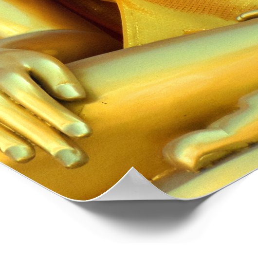 Golden Buddha and Noble Eightfold Path Poster (Ecke)