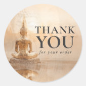 Golden Buddha Business Salon Runder Aufkleber (Vorderseite)